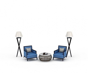 Mediterranean Style Single Sofa-ID:738817934