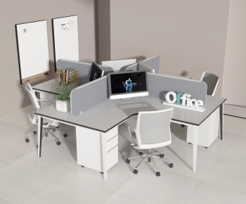 Modern Office Desk And Chair-ID:989893915