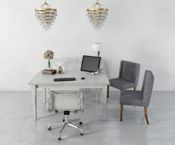 Modern Office Desk And Chair-ID:957942015