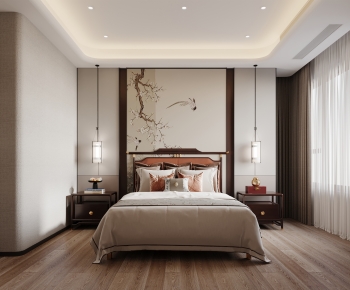 New Chinese Style Bedroom-ID:982558971