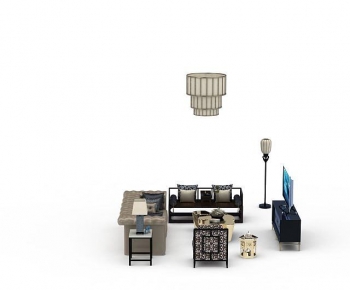 New Chinese Style Sofa Combination-ID:870474101