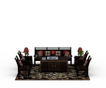 New Chinese Style Sofa Combination-ID:511235009