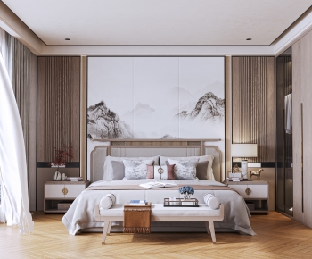 New Chinese Style Bedroom-ID:823575023