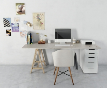 Modern Office Desk And Chair-ID:635014069