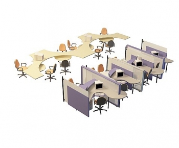 Modern Office Desk And Chair-ID:336549323