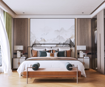 New Chinese Style Bedroom-ID:117809822