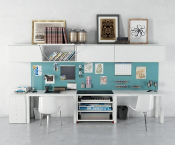 Modern Office Desk And Chair-ID:153763067