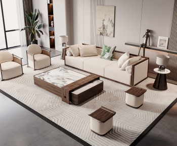 New Chinese Style Sofa Combination-ID:801871065