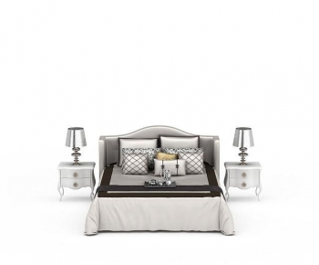 Simple European Style Double Bed-ID:283565045