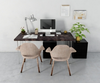 Modern Office Desk And Chair-ID:118962052
