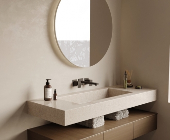 Wabi-sabi Style Bathroom Cabinet-ID:238127953