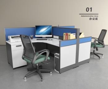 Modern Office Desk And Chair-ID:254230981
