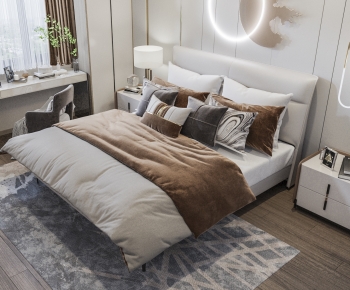 Modern Double Bed-ID:821141005