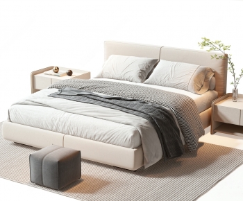 Modern Double Bed-ID:605223895