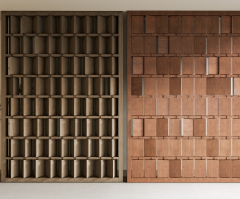 Modern Wooden Screen Partition-ID:110440029