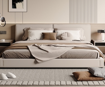 Modern Double Bed-ID:346856124