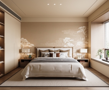 New Chinese Style Bedroom-ID:489650014