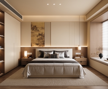 New Chinese Style Bedroom-ID:743141238