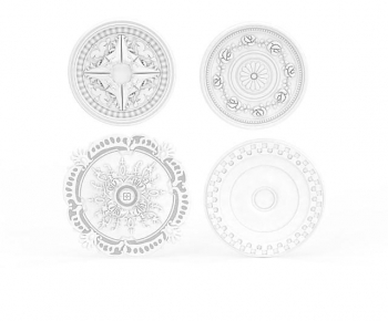 European Style Plaster Carved Top Plate-ID:317940955