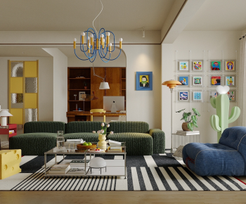 Modern A Living Room-ID:124346021