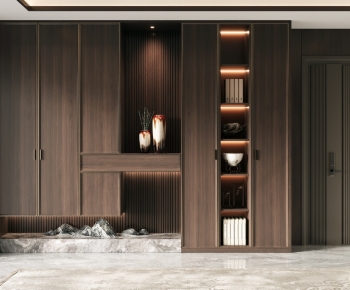 New Chinese Style Shoe Cabinet-ID:671355013