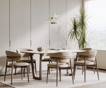 Modern Dining Table And Chairs-ID:608747011