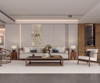 New Chinese Style A Living Room-ID:354820973