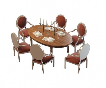 American Style Dining Table And Chairs-ID:417470932