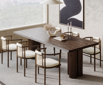 Wabi-sabi Style Dining Table And Chairs-ID:652360925