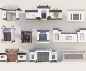 New Chinese Style Facade Element-ID:367724908