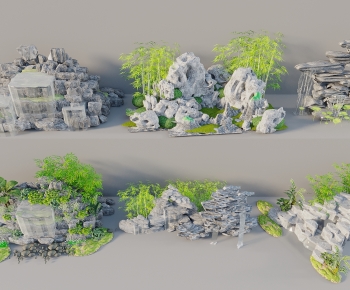Chinese Style Rockery Waterscape-ID:139256954