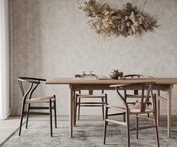 Wabi-sabi Style Dining Table And Chairs-ID:759318113