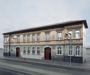 European Style Appearance Of Commercial Building-ID:741514929