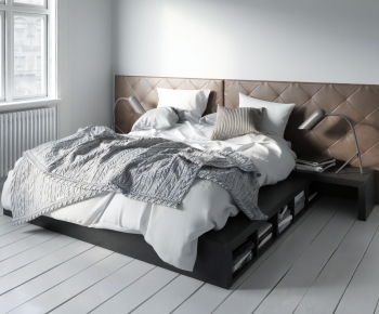 Modern Double Bed-ID:521539933