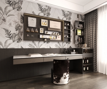 Modern Computer Desk And Chair-ID:653534893