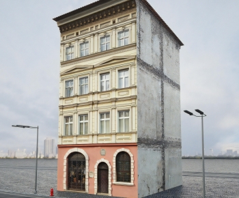 European Style Appearance Of Commercial Building-ID:389966011