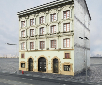 European Style Appearance Of Commercial Building-ID:738637922