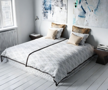 Modern Double Bed-ID:294356116