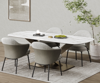 Modern Dining Table And Chairs-ID:652865891