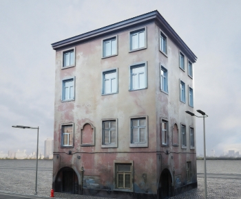 European Style Appearance Of Commercial Building-ID:413949971