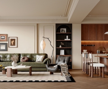 French Style A Living Room-ID:860778094