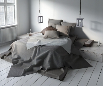 Modern Double Bed-ID:270984897