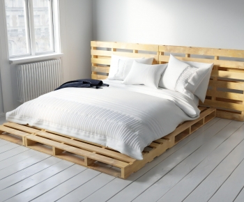 Nordic Style Double Bed-ID:362802031
