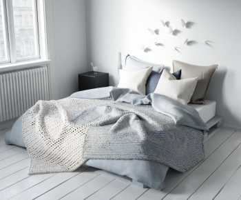 Modern Double Bed-ID:804518944