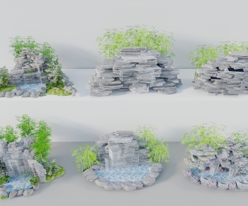 Chinese Style Rockery Waterscape-ID:336445093