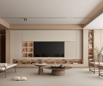 New Chinese Style A Living Room-ID:473758941