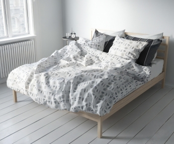 Nordic Style Double Bed-ID:315524107