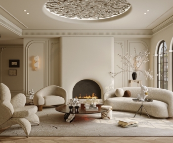 French Style A Living Room-ID:750938893
