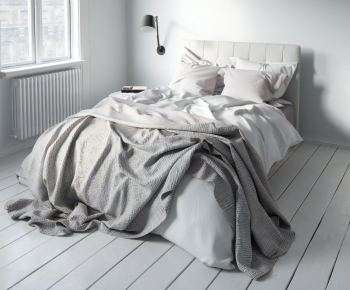 Modern Double Bed-ID:687458041