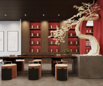 New Chinese Style Tea House-ID:606045016